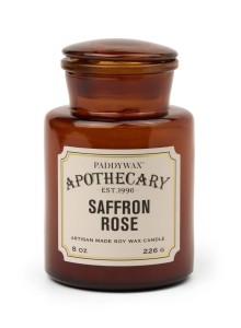APG821EU Apothecary 226g Glass Jar Candle Paddywax - Saffron Rose
